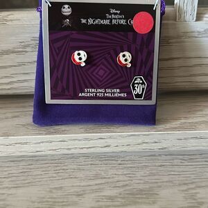 The Nightmare Before Christmas Jack skellington Earrings Sterling silver